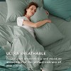 100% Cotton Percale Sheets,Sheet Set with Deep Pocket Up to 16 Inches, Breathable & Crirsp Soft, Bedsheet & Pillowcase Sets, 4 Pieces - 3 of 4