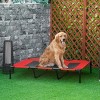 Elevated Dog Bed with Breathable Mesh and Metal Frame,Portable Pet Cot with Carry Bag for Indoor and Outdoor Use - LAOTIES - 2 of 4