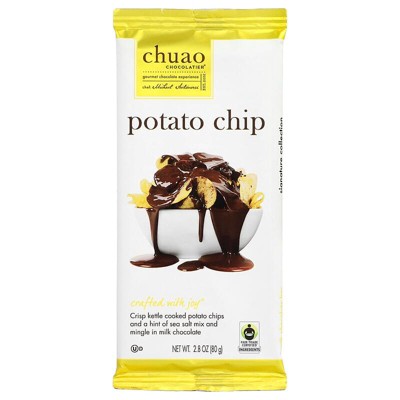 Chuao Chocolatier, Milk Chocolate Bar, Potato Chip, 2.8 oz