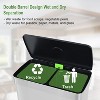 BestMassage Trash Can 15 Gallon/60L Stainless Steel Garbage Can with Removable Inner Bucket Slow-Close Lid and Odor-Proof Bin - 3 of 4