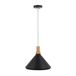 Yosemite Home Decor Noir Collection One Light Pendant, Black, 15.7 x 15.7 x 13.5 - 1 of 4