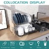 Fortune Candy Stainless Steel 18.89'' Width Multifunctional 2-Tier Dish Drying Rack - 4 of 4