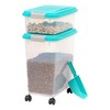 IRIS USA 30lbs+11lbs Airtight Pet Food Storage Container Combo with Scoop and Casters, up to 41lbs - 4 of 4
