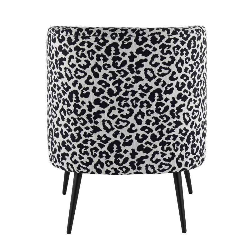 Fran Contemporary Leopard Fabric Slipper Chair - LumiSource, 5 of 12
