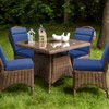 Aoodor 4Pcs Outdoor High Back Dining Chair Cushion Set, Fade and Water Resistant Polyester Fabric Cover with Ties and Zipper - 4 of 4