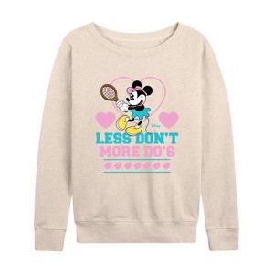 Women's - Disney - Less Dont More Dos Tennis Lightweight French Terry Slouchy - 1 of 4