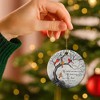 My Mind Still Talks to You Cardinal Circle Ceramic Ornament - Memorial Christmas Ornament Gifts for Loss of Loved One in Heaven - 3 of 4