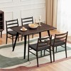 Infurnic Accent Chairs, Comfortable Woven Seat with Sturdy Legs, Modern Accent Chairs for Kitchen and Dining Room, Black, 19"*19.5"*32" - 2 of 4