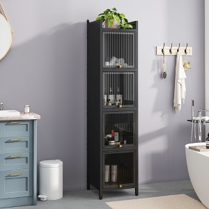 NicBex Modern 3/4-Tier Bathroom Storage Cabinet,Freestanding Cabinet with 3/4 Cubbies,Storage Cabinet for bathroom,Living Room,Bedroom&Kitchen - 1 of 4