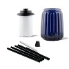 TIKI 65" Twilight Box Steel/Glass Outdoor Torch Blue - 2 of 4