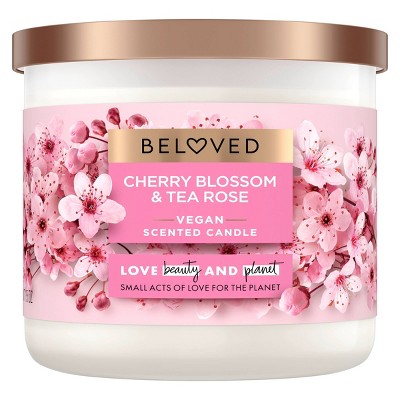 Beloved Cherry Blossom and Tea Rose Vegan Scented Candle - 15oz