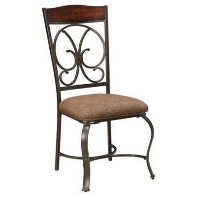 Dining Chair Set Bark - Signature Design by Ashley: Upholstered, Metal Legs, Polyester, Armless