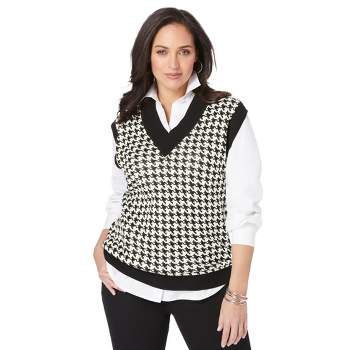 Jessica London Women's Plus Size Sweater Vest