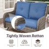 POCASSY 52" Wide Outdoor Loveseat, Rocking Glider All Weather Wicker Patio Gliding Loveseat with Deep Seat for Porch Balcony and Backyard - 4 of 4
