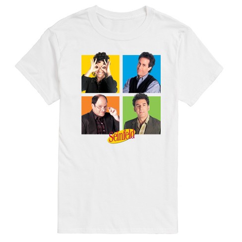 Seinfeld Main Characters With Logo Men's White T-shirt Top Men's