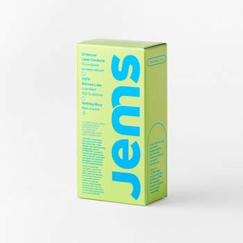 Jems Ultra Thin Natural Latex and 100% Silicone Lubricated Standard Fit Condoms