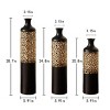 Infurnic Decorative Vases Vases Metal Vases Decorated, Set of 3 Gorgeous Home Decoration, for Living Room and Bedroom, Black, 22.13"*8.54"*31.11 - 3 of 4