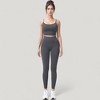 Anna-Kaci Active Women's High Waist Full Length Leggings with Wide Waistband and Side Pocket - 3 of 4