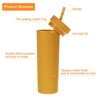 Unique Bargains Skinny Tumbler with Lids and Straws 16 OZ - 3 of 4