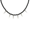 Glass or Stainless Steel Beaded Necklace with Spikes - 2 of 3