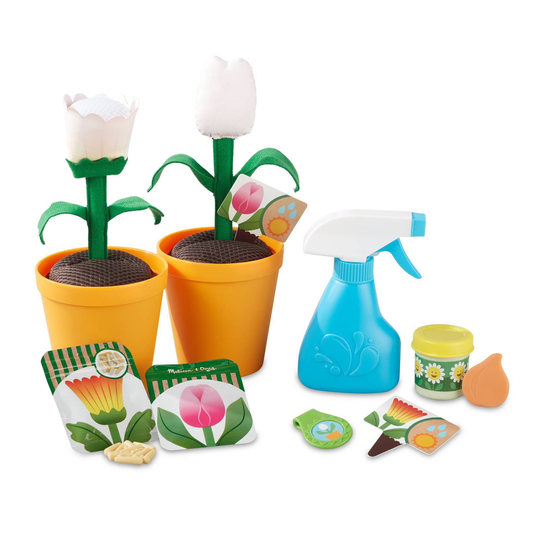 Melissa & Doug Let's Explore Flower Gardening Play Set with Color-Changing Flowers - 16pc