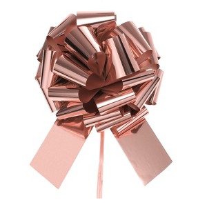 Unique Bargains Wedding Christmas Bright Metallic Gift Wrapping Large Pull Bows Ribbon 1 Pc - 1 of 4