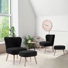 WestinTrends 4 Piece Upholstered Boucle Accent Chair and Ottoman Sets - 2 of 4