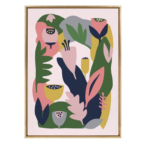 Sylvie Myriam's Garden Framed Canvas by Myriam VanNeste - Kate & Laurel All Things Decor - image 1 of 4