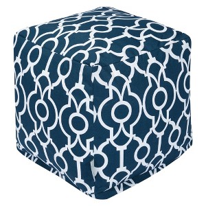 Majestic Home Goods,Cube Pouf Athens - 1 of 4