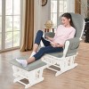 Infans Glider & Ottoman Cushion Set Wood Baby Nursery Rocking Chair Light Grey - 3 of 4