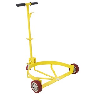 VisioGear 55 Gallon Drum Dolly, 1200 lb Capacity Oil Barrel Drum Roller Cart, Oil Drum Caddy, Yellow, 32.3"*24"*37.5" - 1 of 4
