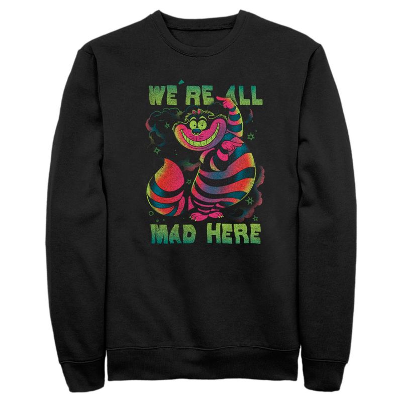 Men's Alice in Wonderland Rainbow Cheshire Sweatshirt, 1 of 5