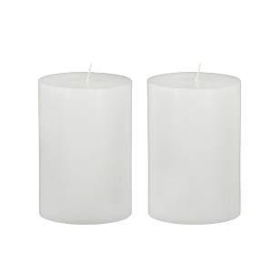 Gulches Flame Candles: 4x6" Unscented White & Ivory, 3.5" Scented with Holders, 2.8" Earl Grey in Glass - 1 of 4