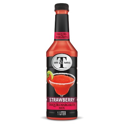 Mr & Mrs T Strawberry Daiquiri-Margarita Drink Mix - 1L Bottle