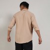 Campus Sutra Men Men's Beige Textured Interweave Shirt - 4 of 4