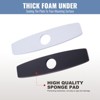 WOWOW 9.6 in. x 2.4 in. x 0.3 in. Stainless Steel Kitchen Sink Faucet Hole Cover Deck Plate in Brushed Nickel - 4 of 4