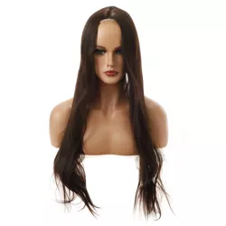 Unique Bargains Long Straight Hair Lace Front Wigs For Women With Wig Cap  26