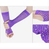 INSPIRE CHIC Women's Long Elastic Mesh Rhinestone Cosplay Net Half Finger Sleeves Gloves for Female Dance Party 1Pair - 3 of 4