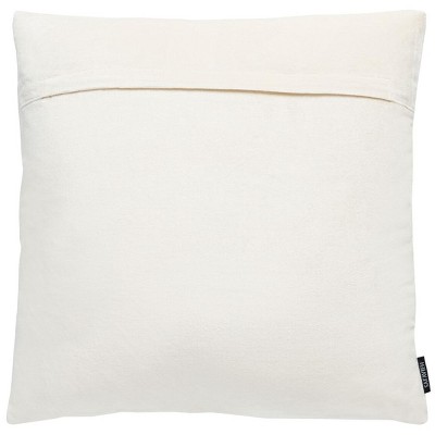 Beige Velvet Square Christmas Reindeer Pillow