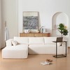 TIRAMISUBEST 112" Modular L Shape Sectional Sofa with Free Side Table Wrinkle-resistant Boucle Fabric Couch with Chaise - 2 of 4