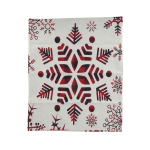 Unique Bargains Dining Chair Slipcovers Linen Beige Red Black 22.83"x19.29" 1 Pc - 1 of 4