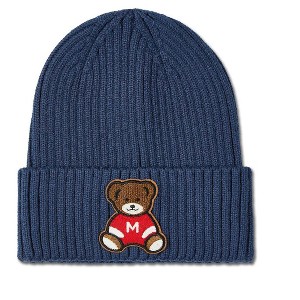 Memoi Boys "MeMoi Teddy Bear" Ribbed Rayon-Blend Embroidered Beanie - 1 of 3