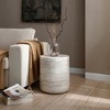 Lyngins Modern Fiberglass Coffee Table, Faux MARS Pattern Coffee Table, Round Tea table for Living Room, Stylish Center Table, No Need Assembly - 2 of 4