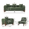 Modern Boucle Fabric Sofa Set - 1 Sofa and 2 chairs with Sleek Wooden Legs for Living Room or Home Office - Morden Fort - 2 of 4