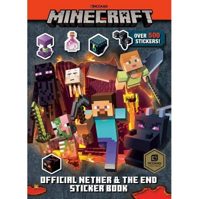 Minecraft Official the Nether and the End Sticker Book (Minecraft) - by  Stephanie Milton (Paperback)
