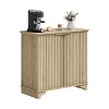 Buffet Cabinet with Fluted Doors, Farmhouse Kitchen Cupboard Storage with Adjustable Shelves, Modern Coffee Bar Cabinet for Home,Natural Oak - 2 of 4