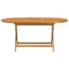 Garden Table Wood Brown Solid eucalyptus wood Medium Foldable - 3 of 4