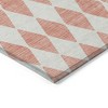 Salmon And Ivory Geometric Washable Indoor Outdoor Area Rug - 4 of 4