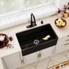 33-inch Fireclay Farmhouse Apron Kitchen Sink with Spring Faucet All-in-one Kit - 3 of 3