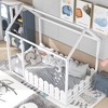Twin Size Wood House Bed Frame with Fence for Kids,Teens - 2 of 4
